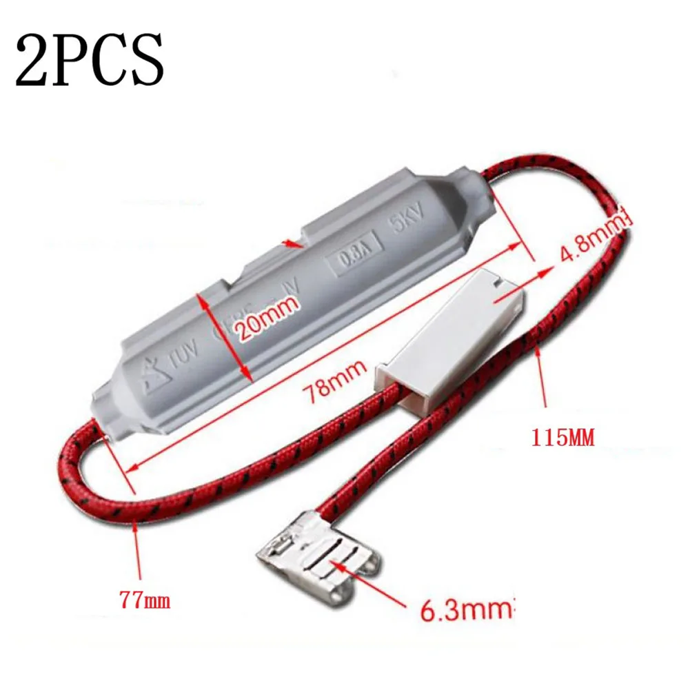 2PCS Microwave Oven High Voltage Fuses 5KV0.8A 5KV0.7A 5KV0.65A 5KV0.75A 5KV0.9A Universal Fuse Components Holder Accessories