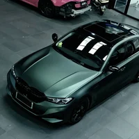 Premium Metallic Matte Black Green PET Wrap Vinyl Film Car Whole Body DIY Decal Protective Cover Sticker Auto Tuning Accessories 3