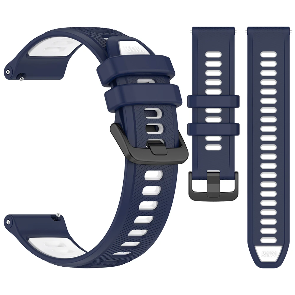 22mm Sport Watchband - Silicone Bracelet, Adjustable Strap Replacement