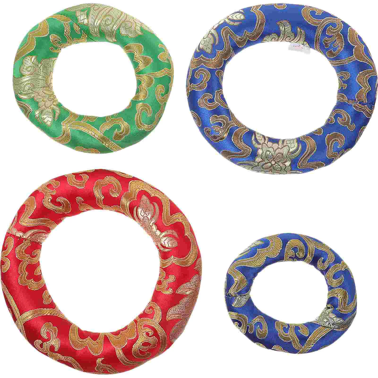 

Музыкальная подставка для йоги, 4 шт., украшения для чайной чашки, хлопковая прочная Поющая чаша