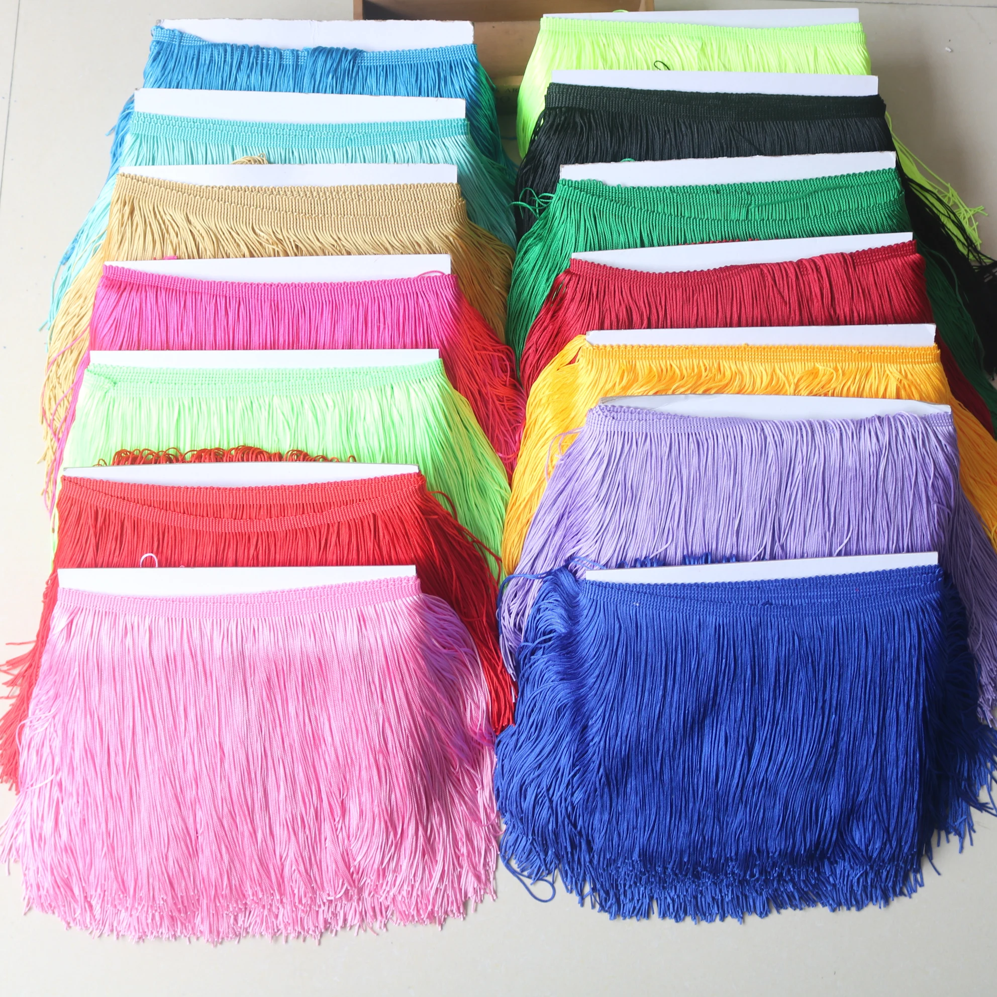 5 yards 20cm width Tassel Fringe lace For Sewing Accessories Trimmings Tassels Latin dance Clothes Fringes DIY Apparel Supplies