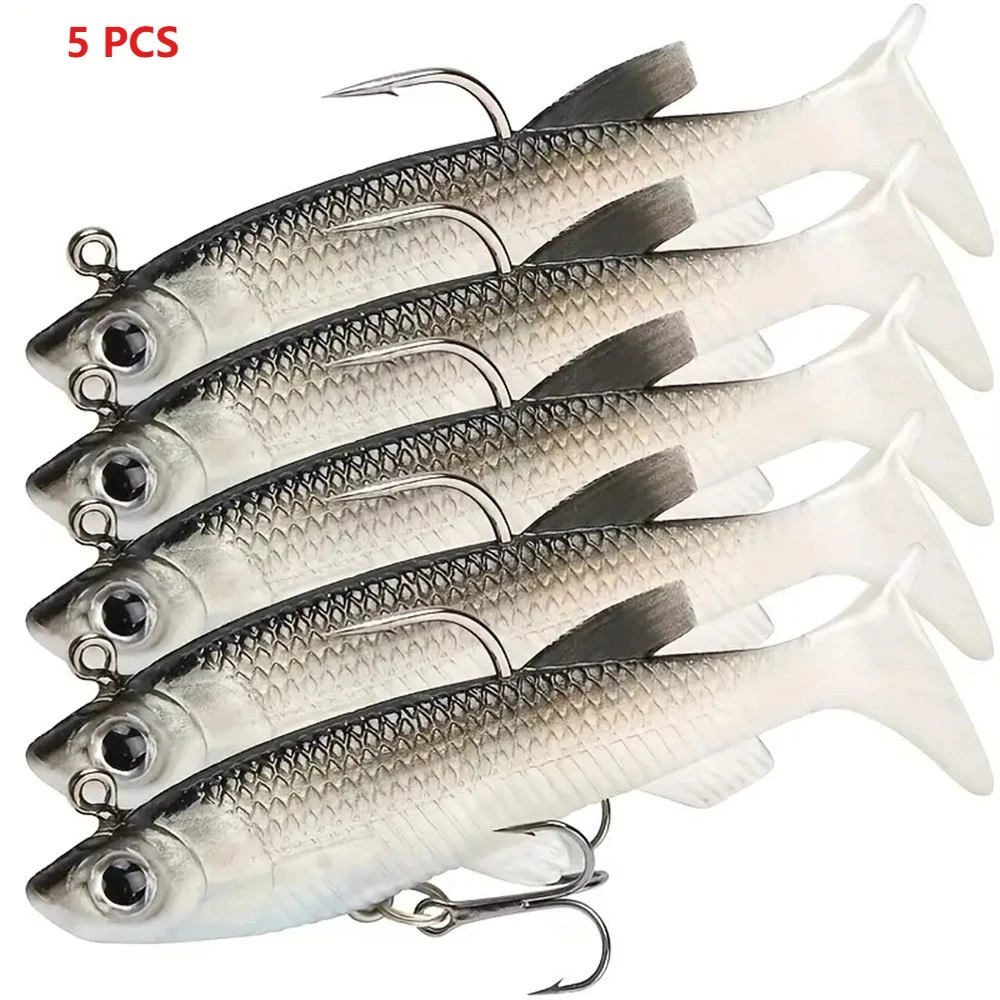 5 Stück/10 Stück 8cm 14g Angelköder-Set Weicher Köder Künstlicher Köder Coole Angelhaken