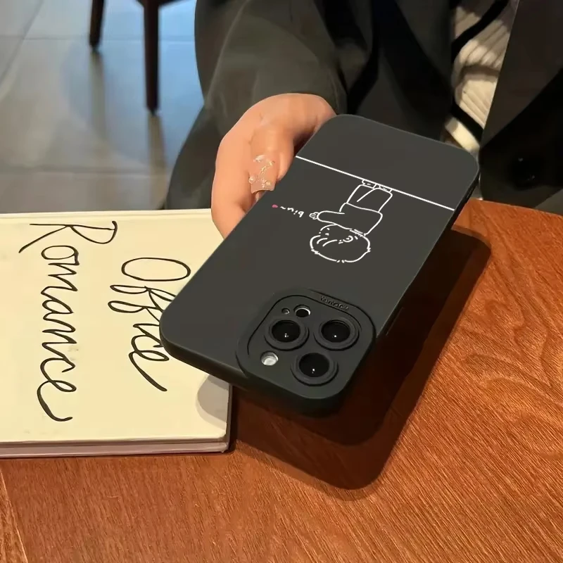 Adorable Silicone Phone Case with Matching Couple Design
