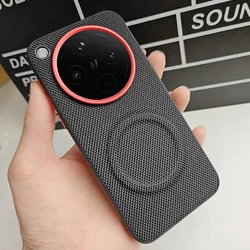 Shockproof Nylon & Leather Matte Back Cover with Magnetic Closure for OPPO Find X8 Ultra (Black)