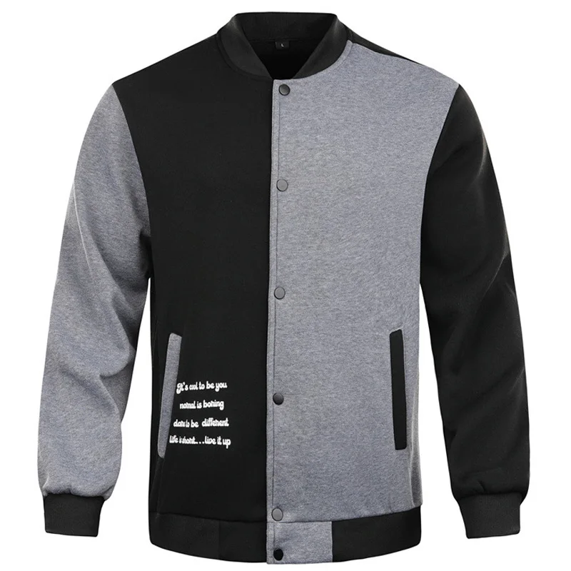 

Mens Retro Varsity Baseball Jackets Unisex Casual Jacket Male Long Sleeve Color Block Coats Outwear Men Patchwork Bomber Jacket