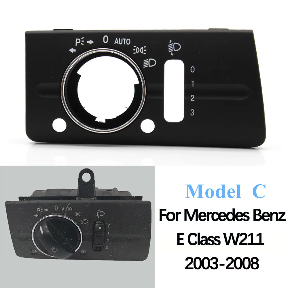 LHD Car Interior Front Dashboard Headlight Switch Cover Head Lamp Panel Trim Replacement For Mercedes Benz W211 E Class 320 350