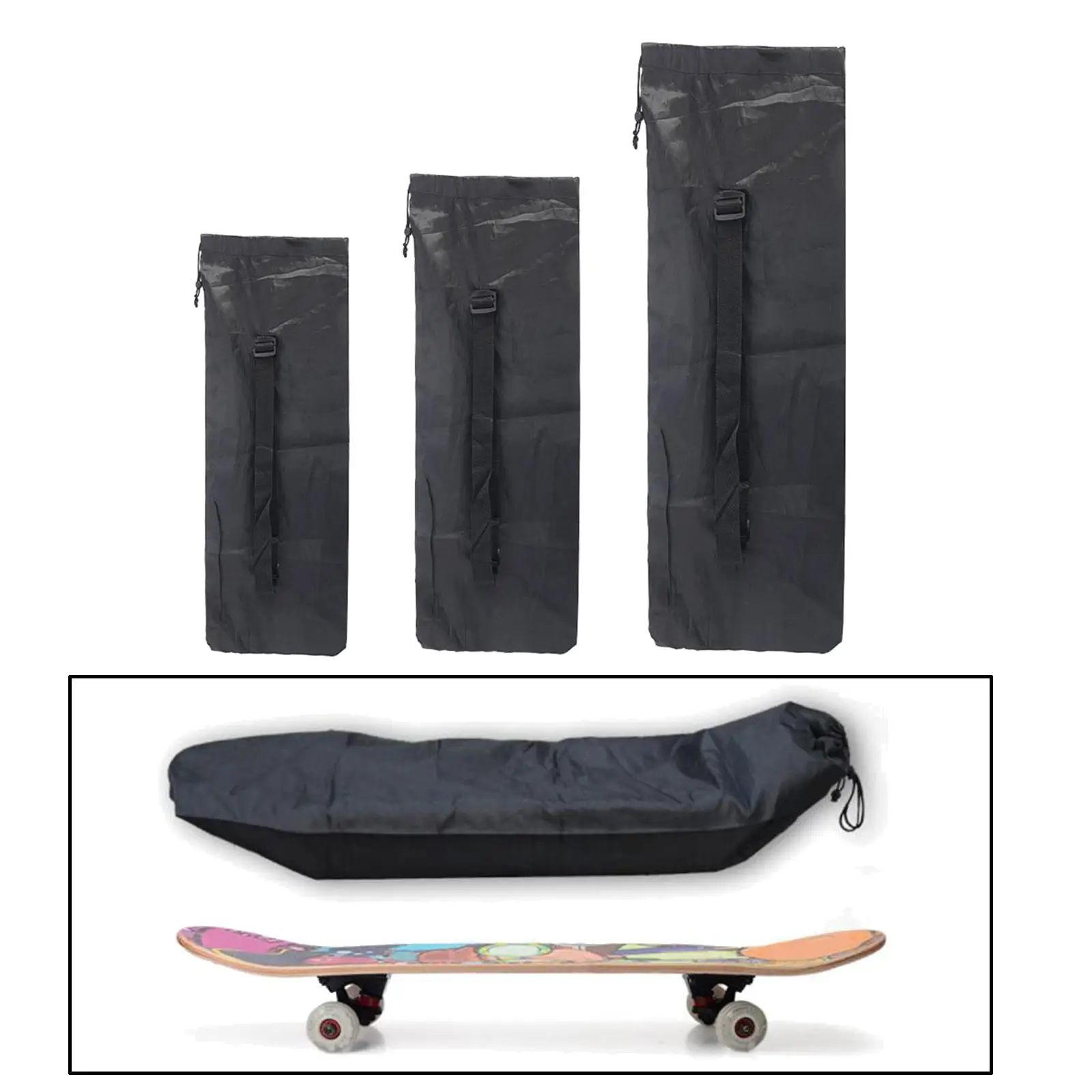 Waterproof Skateboard Bag Double Tilt Skateboard Adjustable Longboard 210D