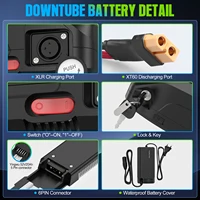 Batterie de vélo électrique 48V 36V 52V tube inférieur Hailong 21700 18650 cellules 13Ah 16 20Ah batterie au Lithium d'origine pour moteur de vélo électrique 5