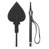 55CM Black Silicone Butterfly Shaped Top Long Straight Whip Riding Crop Flogger Paddle Slapper Horse Training Dressage Whips 4