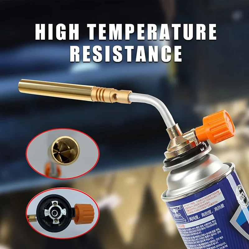 1pc Butane Burner Gun Soldering Heat Gun Welding Equipment Welding Gas Torch Flame Brazing Flamethrower for BBQ Outdoor