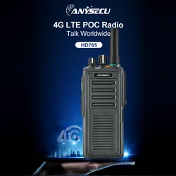 Anysecu HD765 4G POC Walkie Talkie 4000mAh Dual-SIM Card IP67 Android with GPS BT4.0 with Type-C and M6 Interfaces NFC