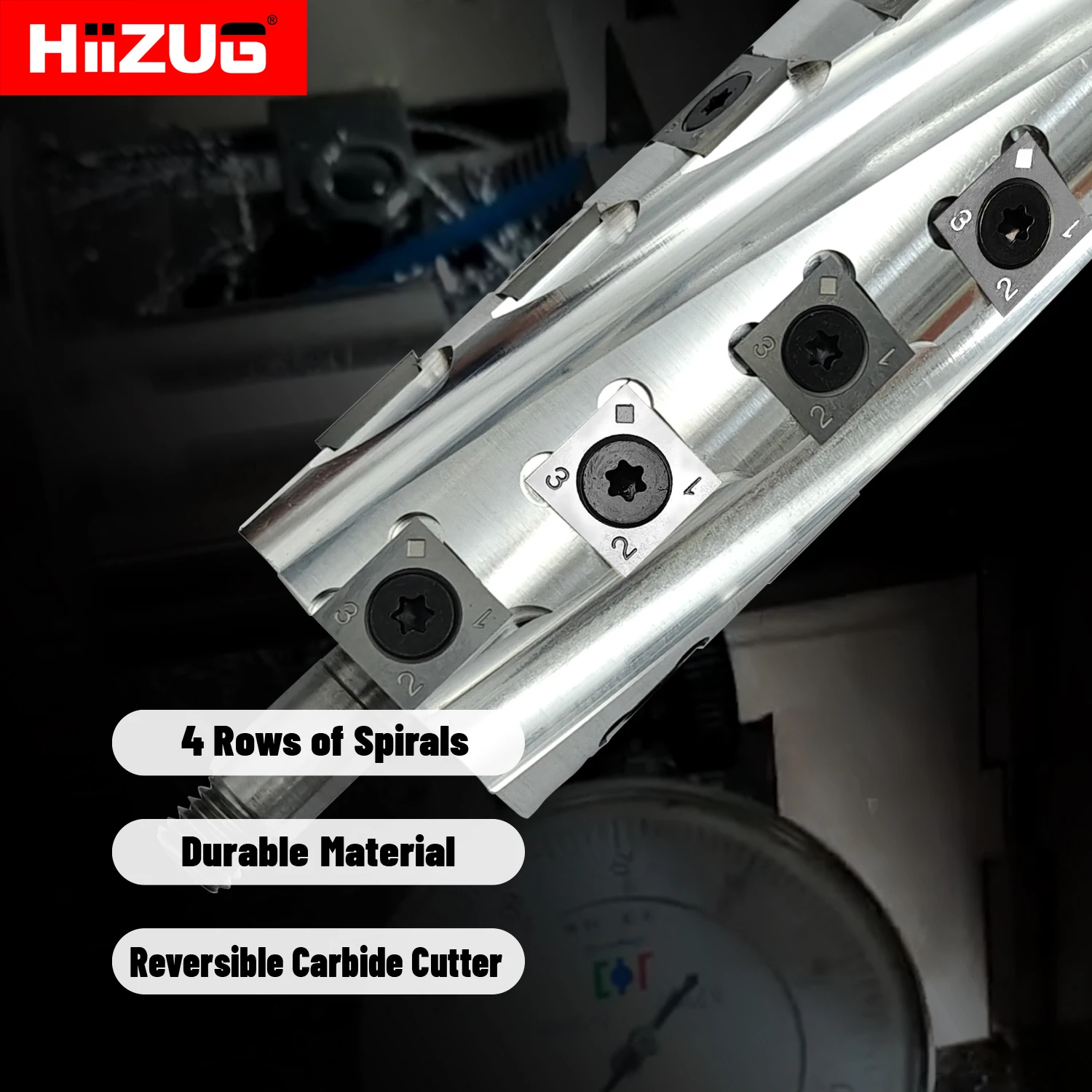 Makita 1911B Planer Helical Spiral Cutter Head 110mm Cutting Length with 18Pcs Carbide Inserts for Makita Woodworking Planer