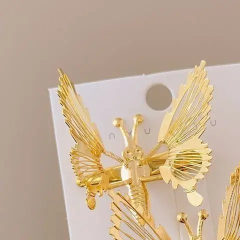 Süße Flügel Schmetterling Haarschmuck Metall funkelnde Haarspangen Dekoration Haarschmuck für Kinder – Detail 10