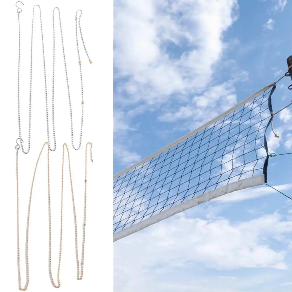 2.5m/8.2ft Volleyball Net Height Chain Measure Tool Gold Silver Volleyball Measure Chain Standard with Hooks Equipment