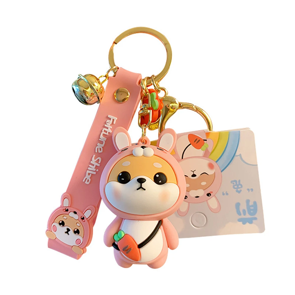 

Cartoon Chaigou Keychain Female Cute Dog Doll Couple Car Pendant Gift