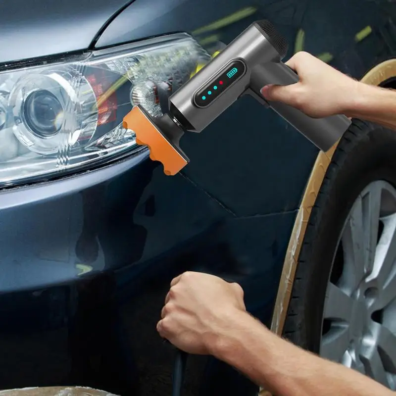 Car Polisher 4000mAh Cordless Car Polisher Rechargeable Electric Wireless Polisher Portable Auto Waxing Glass Scratches Repair Polishing Tool