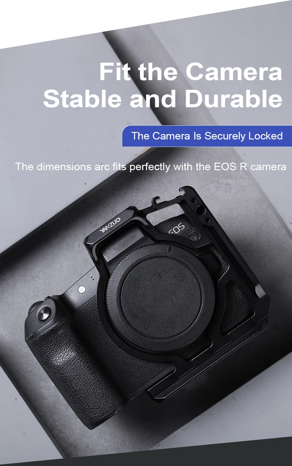Camera Cage Rig For Canon EOS R Camera Protective Case with Handle Side Grip for