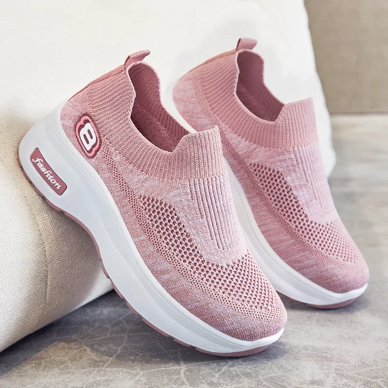 Women Orthopedic Walking Shoes Breathable Mesh Slip-On Sneakers Nursing Work Comfortable Casual Cushion Athletic Running Joggers 4