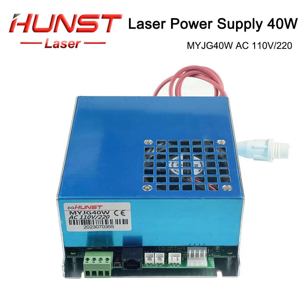 헌트 MYJG-40W CO2 레이저 발전기, LCD 포트 디스플레이 전류 포함, 40W 레이저 조각기, 110V, 220V