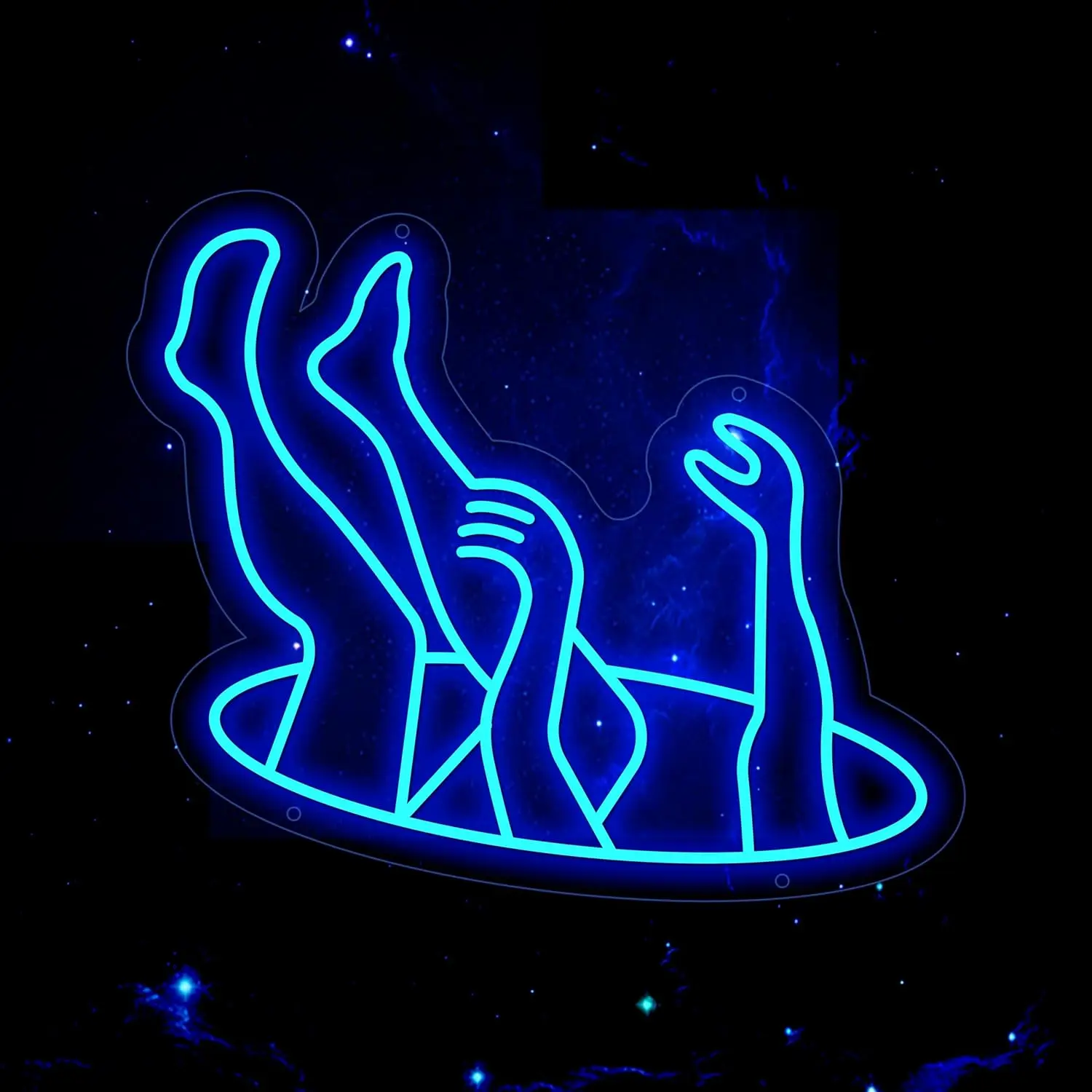 Falling Man Neon Sign for Wall Decor USB Drop Into Neon Light Signs for Bedroom Home Bar Man Cave Game Room Party Gift