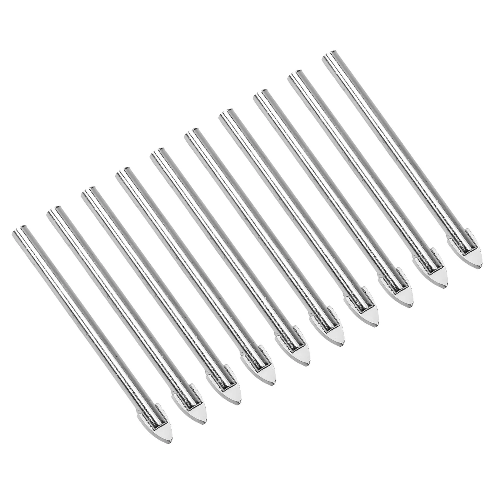 

10pcs6mmSpearHeadDrill Bit Glass Ceramic Tile Drill Bits Straight Shank Carbide Drilling Bit For Wall Concrete Hole Opener