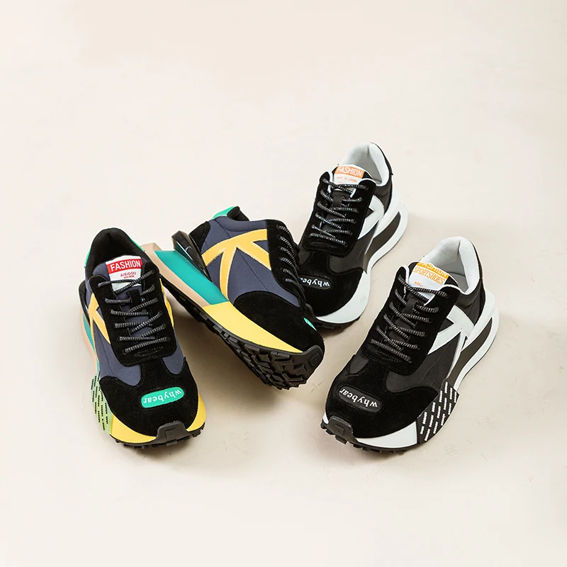 AUTUSPIN Women Daddy Vulcanize Sneakers Winter Warm Sports Shoes Outdoor Leisure Satin Splicing Genuine Leather Sneaker Woman