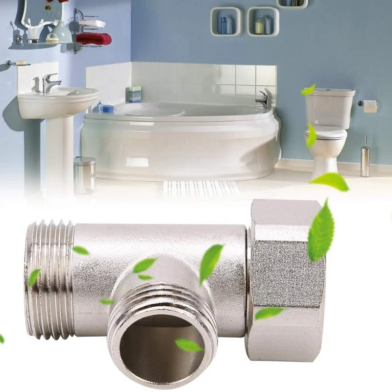 Edelstahl T-Adapter 3/8 X 1/2 Zoll – 3-Wege-Verteiler Für Bidet, Wasserhahn & Spülkasten
