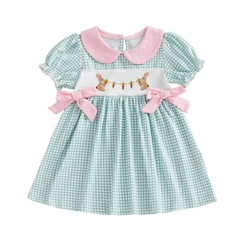 Toddler Bunny Plaid Dress 1