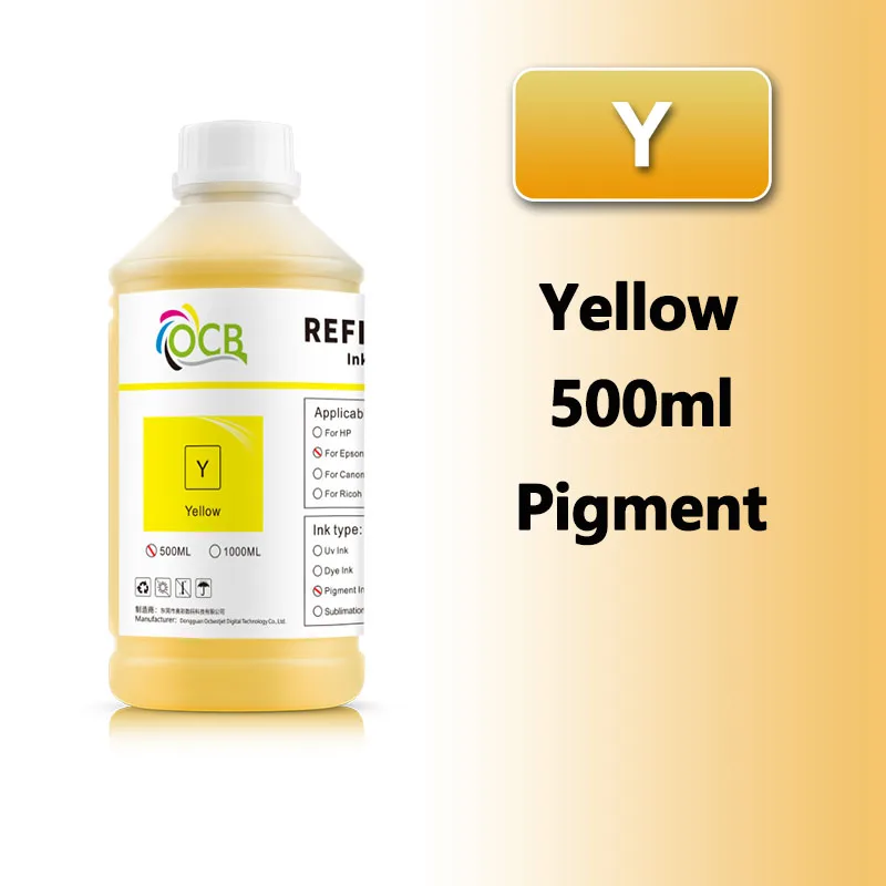 500ML T653 T6531 T6551 Pigment Ink For Epson Stylus PRO 4900 4910 Printers Bulk Waterproof Pigment Ink T655A T655B T653A T653B