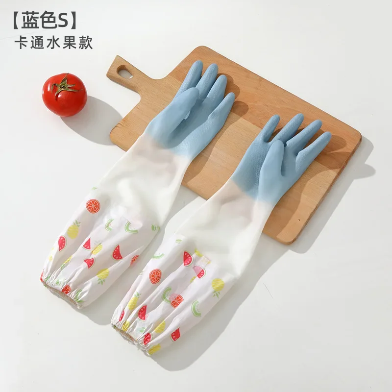 Household Dishwashing Gloves Thickened Waterproof Cleaning Gloves Non Slip Kitchen Rubber dishwashing gloves cleaning gloves