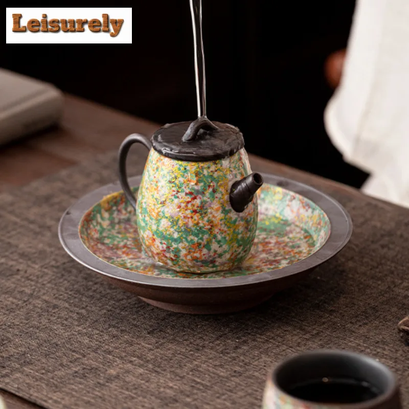 Rock Painting Time Garden Pot Bearing Holder Teacup Tray Dry Bubble Table Tea Tray Coasters Flower Tea Tableware Supplies Gift