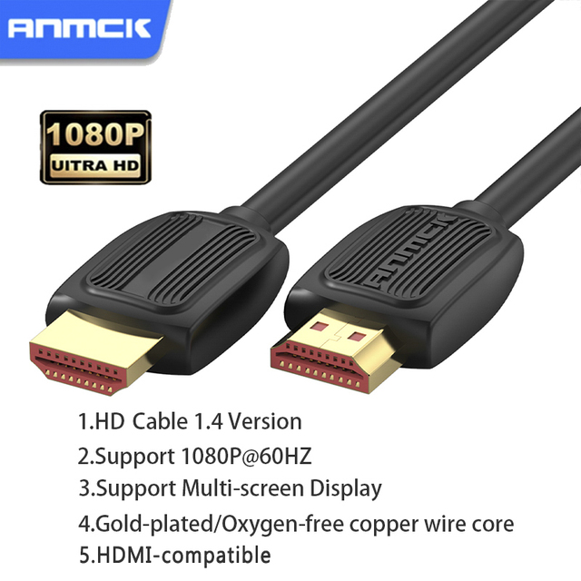 High Speed 4K HDMI-compatible Cable Gold Plated Plug Video Cord For HDMI-A Splitter Adapter HDTV Laptops Projector PS3/4/5