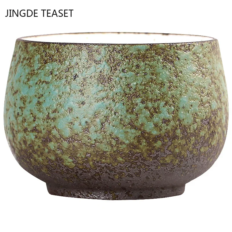 Tea Cup Insulated Tea Cup 2 pcs/lot Japanese-style Ceramic Teacup Handmade Tea Bowl Tea ceremony Accessories