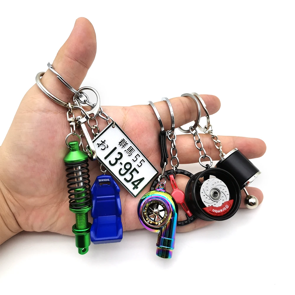 Car Speed Gearbox Gear Head Keychain Car Metal Keychain Turbo Gear Hub
