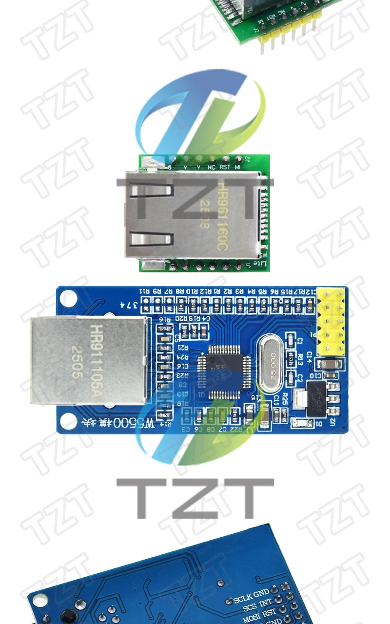 TZT 1/3PCS Smart Electronics USR-ES1 W5500 Neues SPI-zu-LAN/Ethernet-Konverter-TCP/IP-Modell – Detail 7