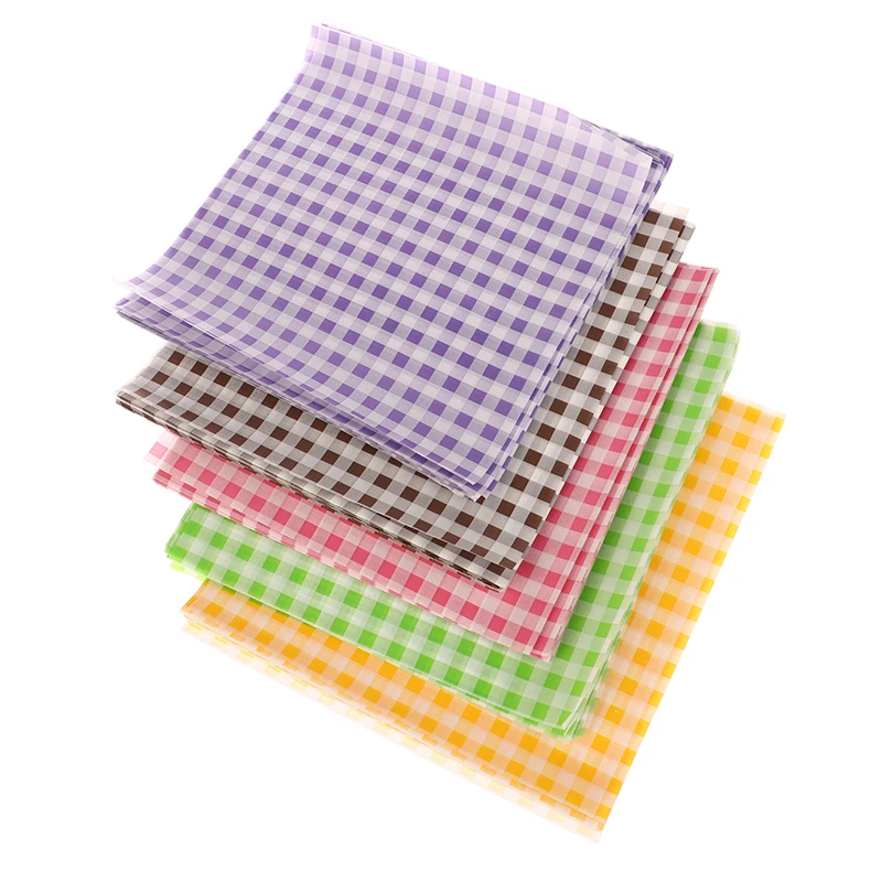 50 Sheets Greaseproof Wax Paper – Multi-Color Oil-Proof Food Wrapping Sheets for Sandwi... - SKU GWP02020 - UGI Packaging