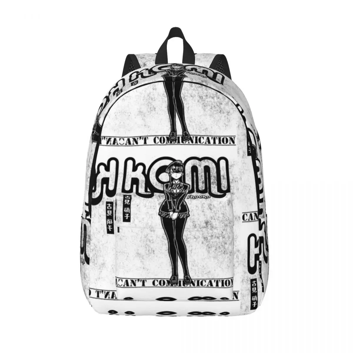 

Komi-простой текст, женские маленькие рюкзаки для мальчиков и девочек, модная сумка для книг, сумка на плечо, портативный рюкзак для ноутбука, детские школьные сумки