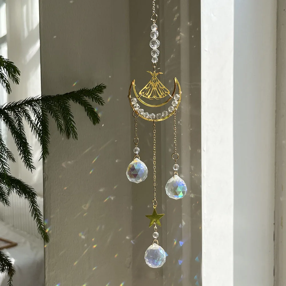 Crystals Suncatcher Butterfly Sun Catchers Colorful Crystal Chandelier Pendant Wall Hanging Tree Window Prism Orname