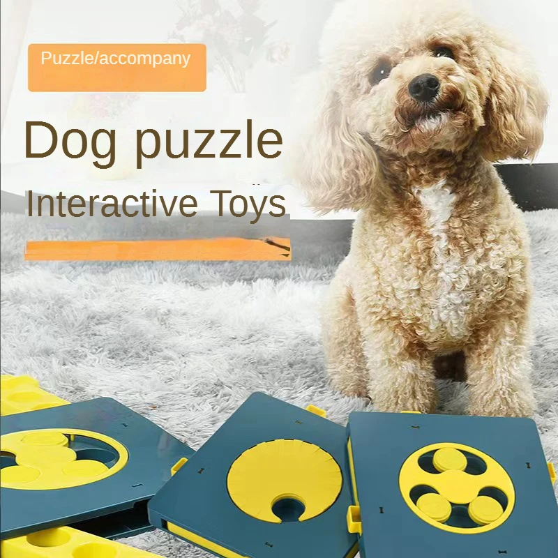 

Dog Puzzle Toys Turntable Slow Feeder Educational Toy Bone Interactive Food Bowl Slowly Eating Bowl Pet Cat Dogs Training Game