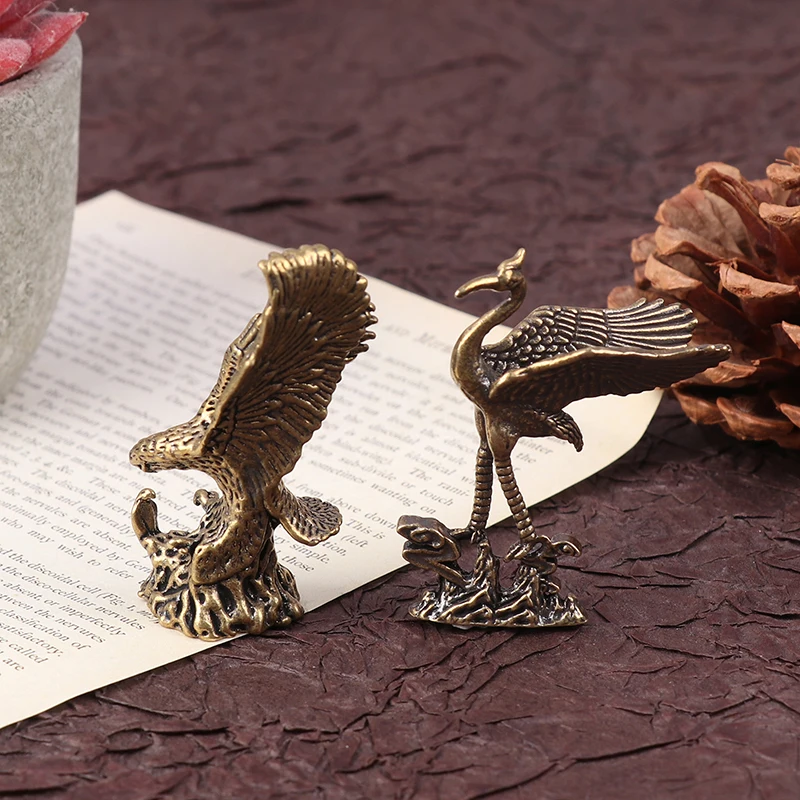 

Античный латунный Орлан, искусственные маленькие украшения, винтажные латунные фигурки животных, поделки для самодельного стола, домашний декор, аксессуары, подарки