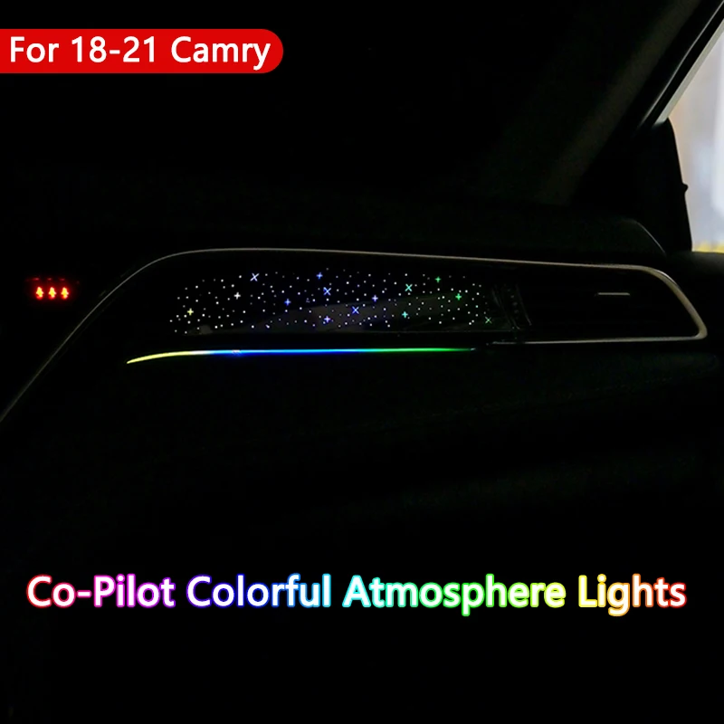 

Car LHD Co-pilot Atmosphere Light Lamp 3D Starry Sky Flowing Interior Ambient Lamp Fits For Toyota Camry XV70 Camry SE XSE 18-22