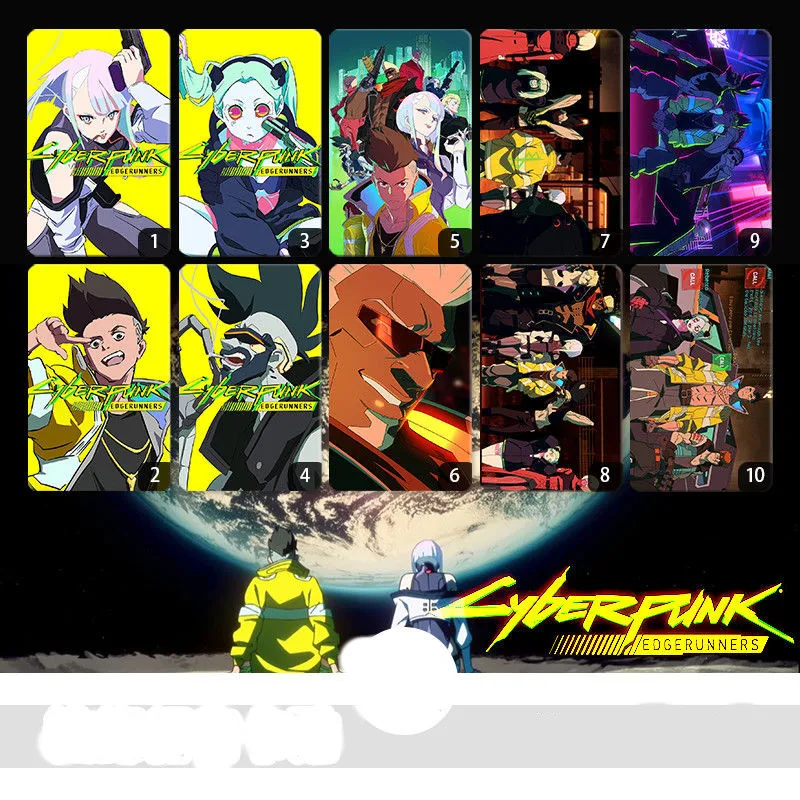 

Cyberpunk Sticker Anime Cartoon Creative Cards Stickers Kawaii Toys Hobbies Collect Graffiti Diy Bus Card Sticker Decor Gift