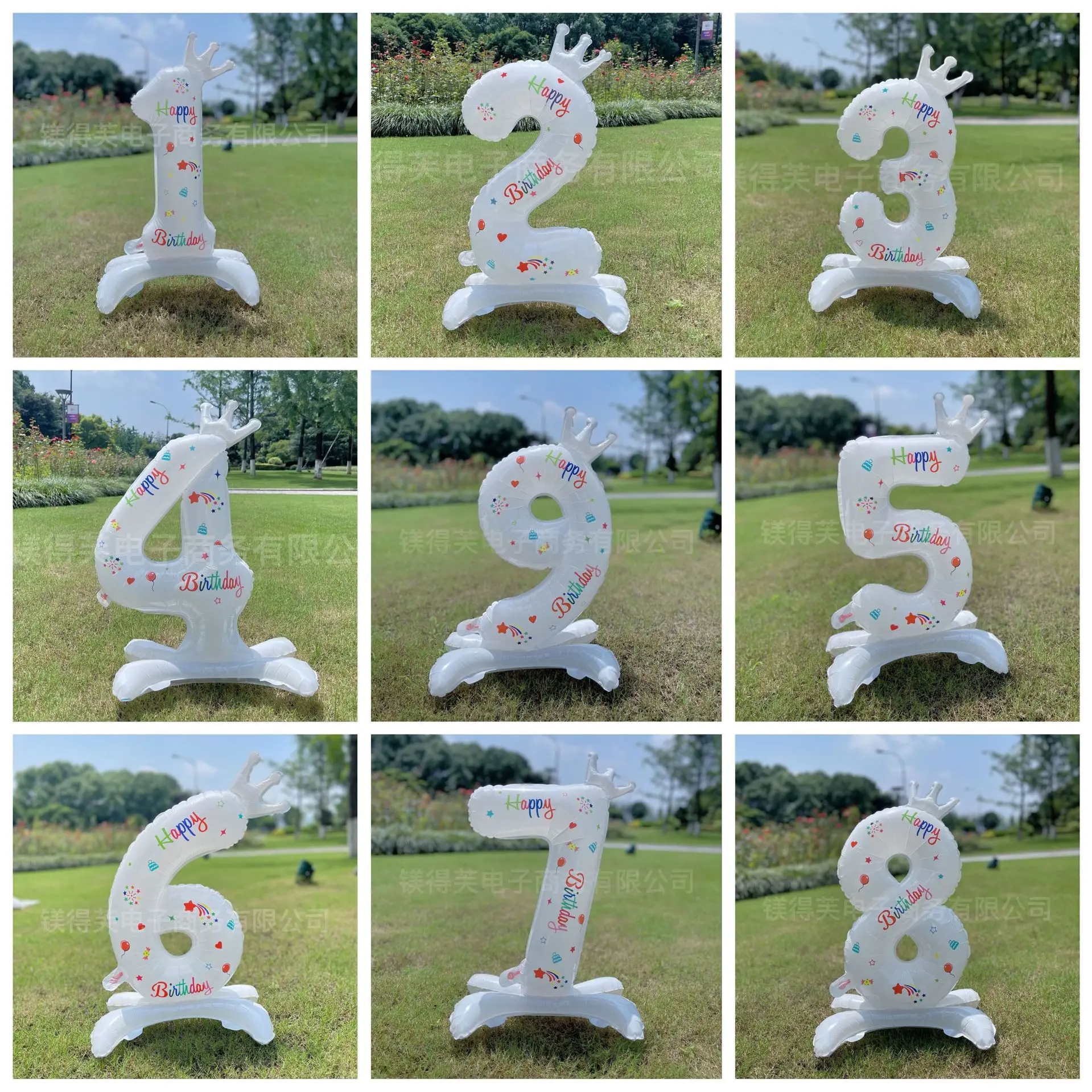 32 Zoll Folien-Geburtstagsballons Helium Stehender Zahlenballon 0-9 Alles Gute zum Geburtstag Hochzeit Party Dekorationen Duschfiguren Globos