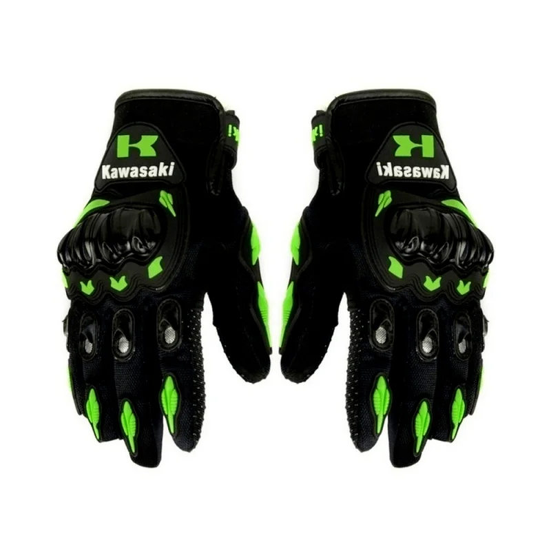 Kawasaki motorcycle gloves rider equipment riding gloves off-road men's all season all finger anti fall racing sport gloves