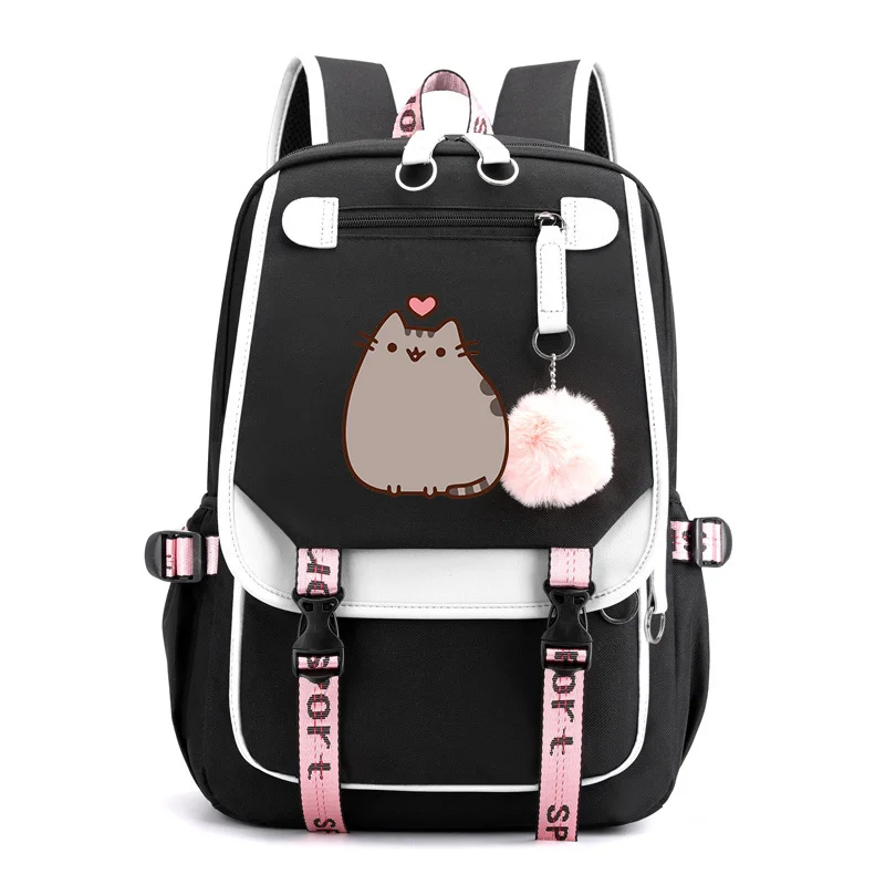 

Children Backpacks Cartoon Cat Schoolbag Students Large Travel Rucksack teens School Bags Canvas Backpack boys Girls Bookbag