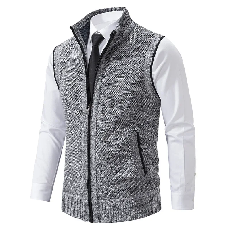 Men Knitted Sleeveless Sweater Vest