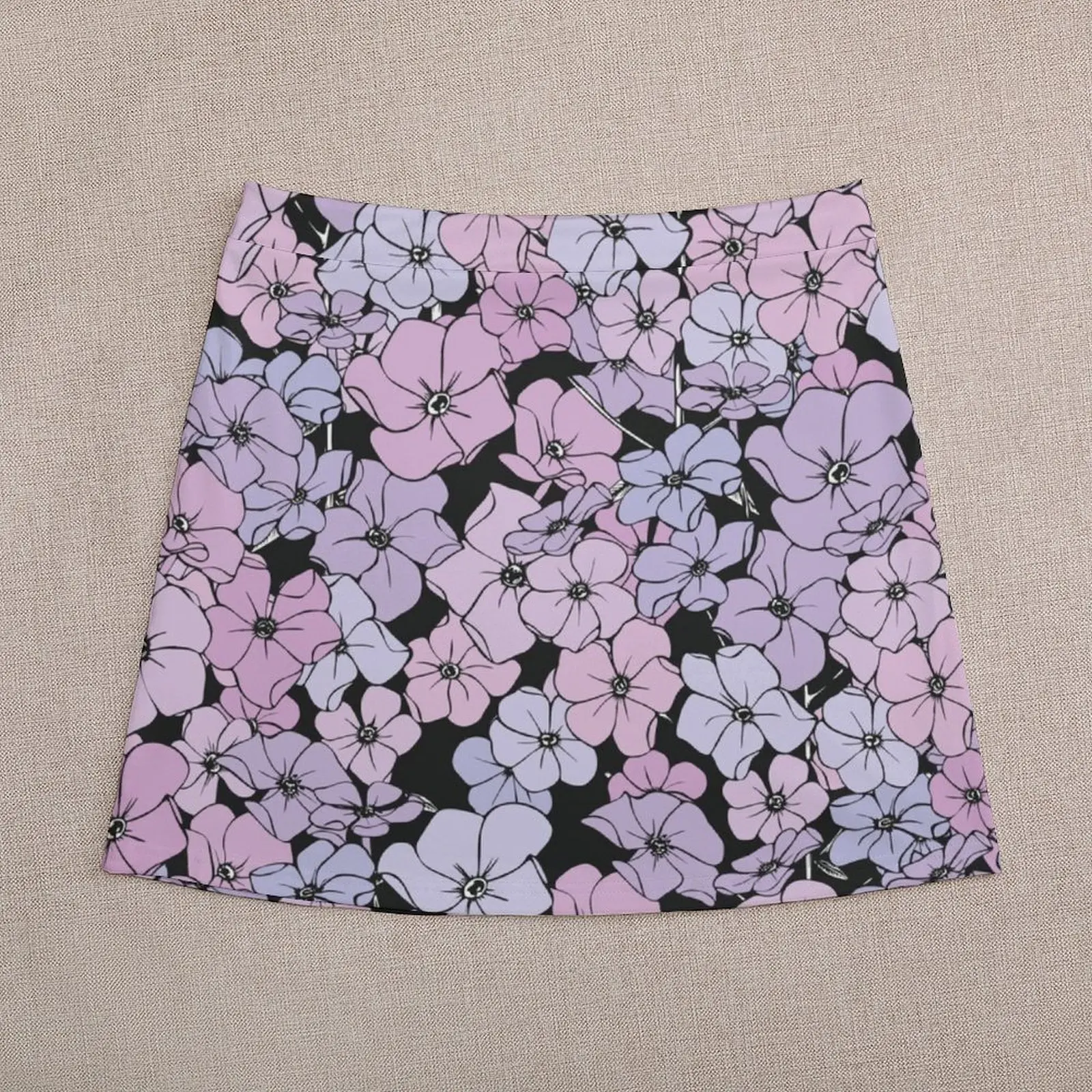 Flowers pink-purple small Mini Skirt skirts summer 2024 woman clothing women summer 2024 Woman skirt