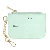 2024 Hot Selling Style Solid Color Nylon Waterproof Small Wallet Card Bag Coin Purse Key Chain Bags Accessories Holiday Gift 2