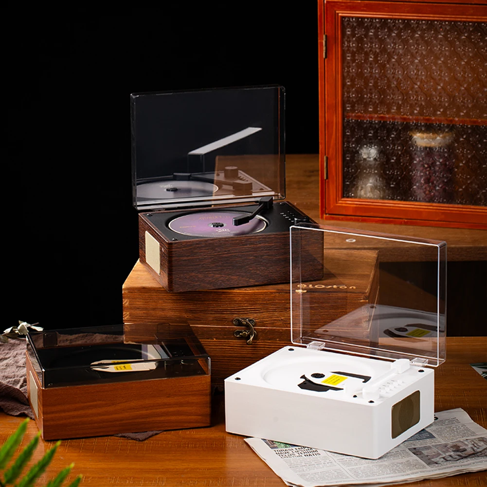 CD player Home Music Player Rechargeable Support CD BT USB 3.5mm AUX Bluetooth-Compatible 5.0 Desktop Home Decor