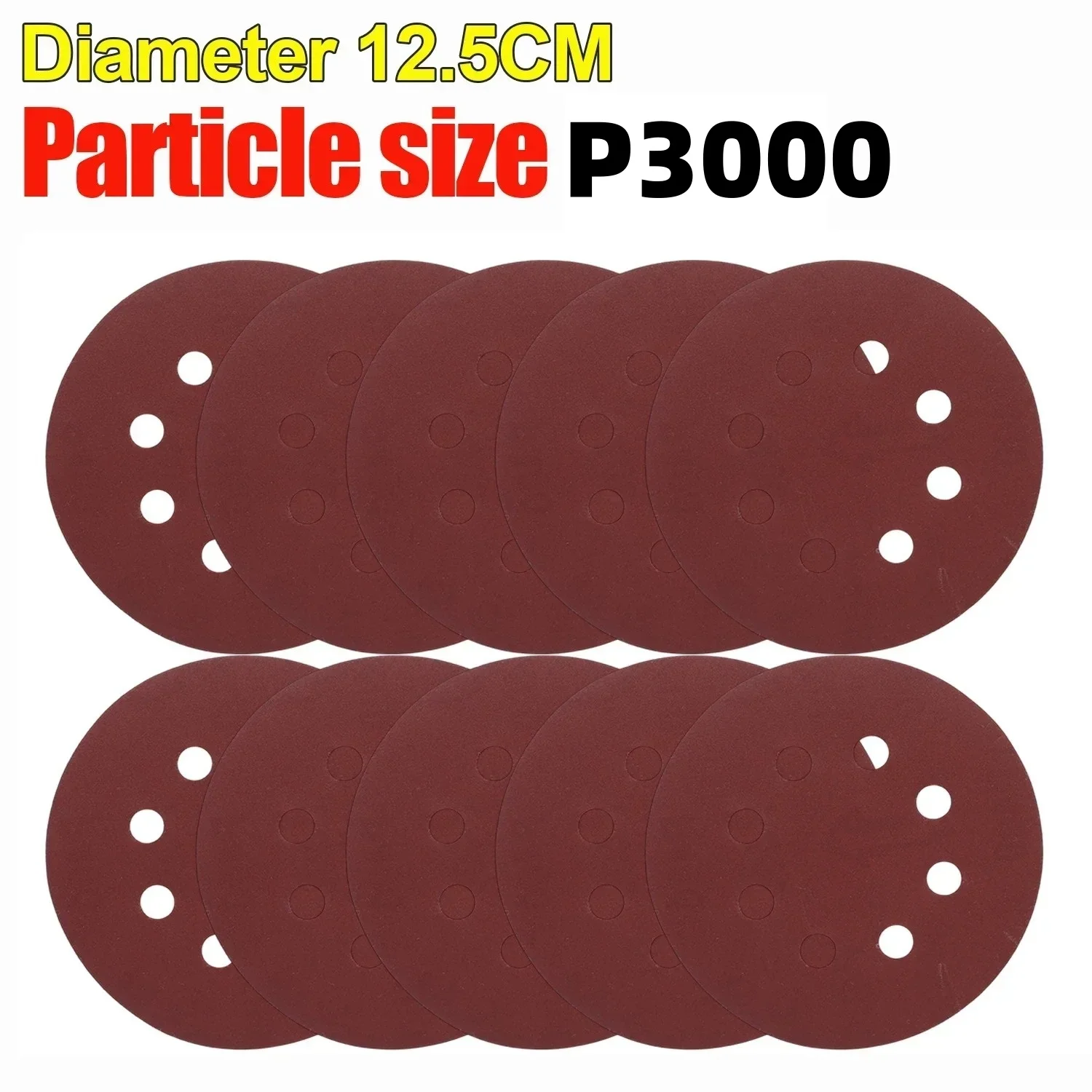 Versatile Sanding Discs - 125mm, Multi-Surface Polishing Pads, 40-3000 Grit